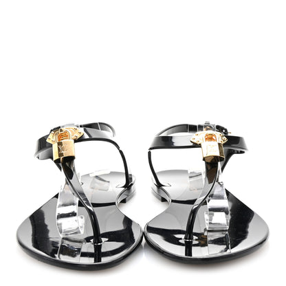 Louis Vuitton Rubber Bikini Thong Flat Sandals 38 Black 3 of 8