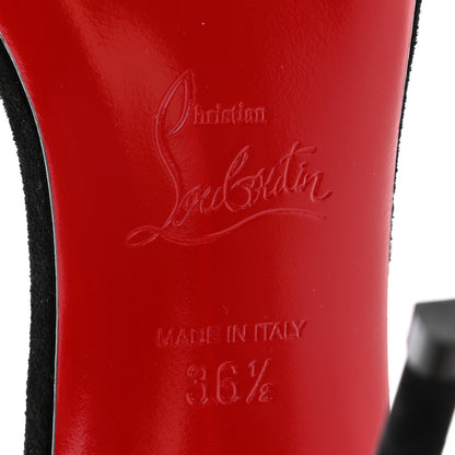 Christian Louboutin Veau Velours Umberta 100 Sandals 36.5 Black 6 of 14