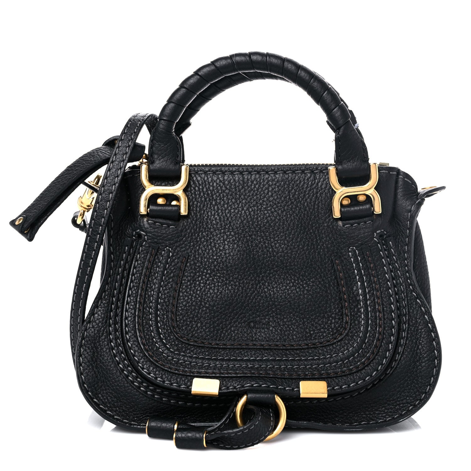 Chloe Calfskin Mini Marcie Satchel Black 1 of 12