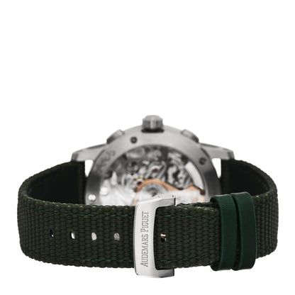 Audemars Piguet Stainless Steel Fabric 41mm Code 11.59 Automatic Watch Green 26393ST.OO.A056KB.01 3 of 5