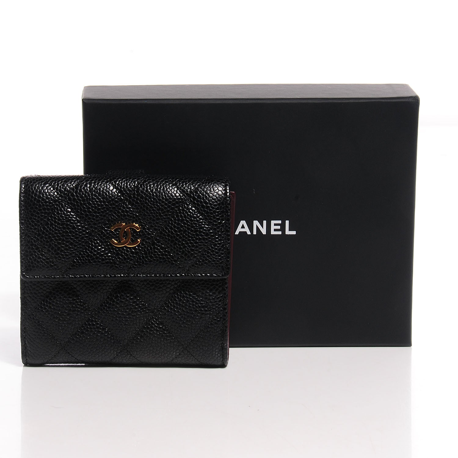 Chanel Caviar Quilted Compact Flap Wallet Black 5 of 9
