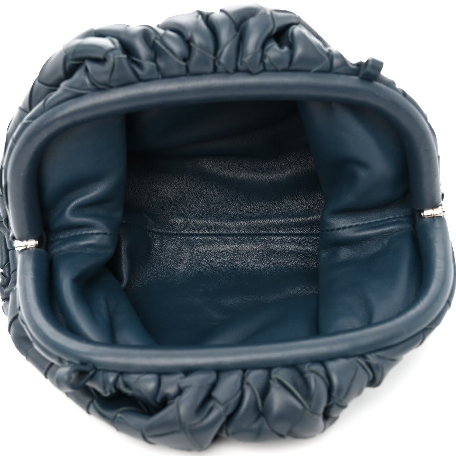 Bottega Veneta Nappa Intrecciato The Mini Pouch Deep Blue 5 of 9