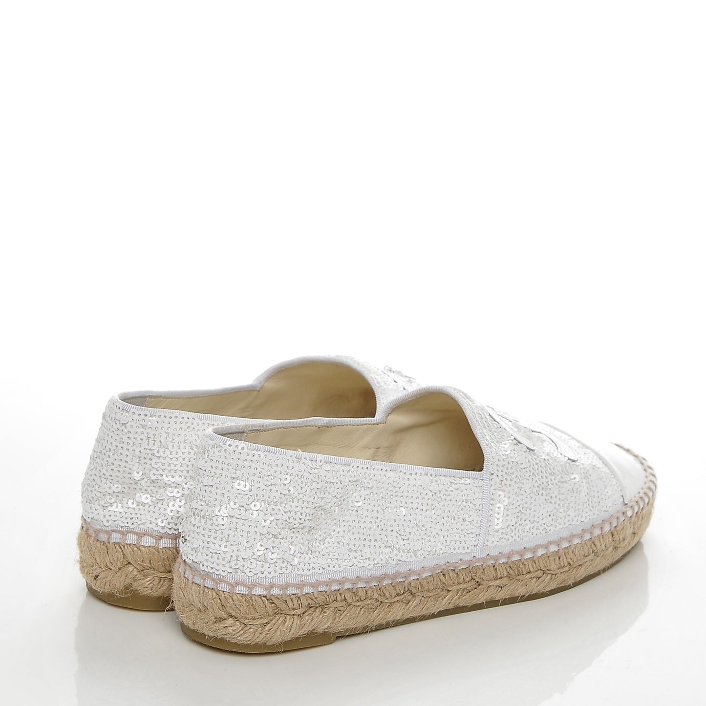 Patent Sequin CC Espadrilles 37 White
