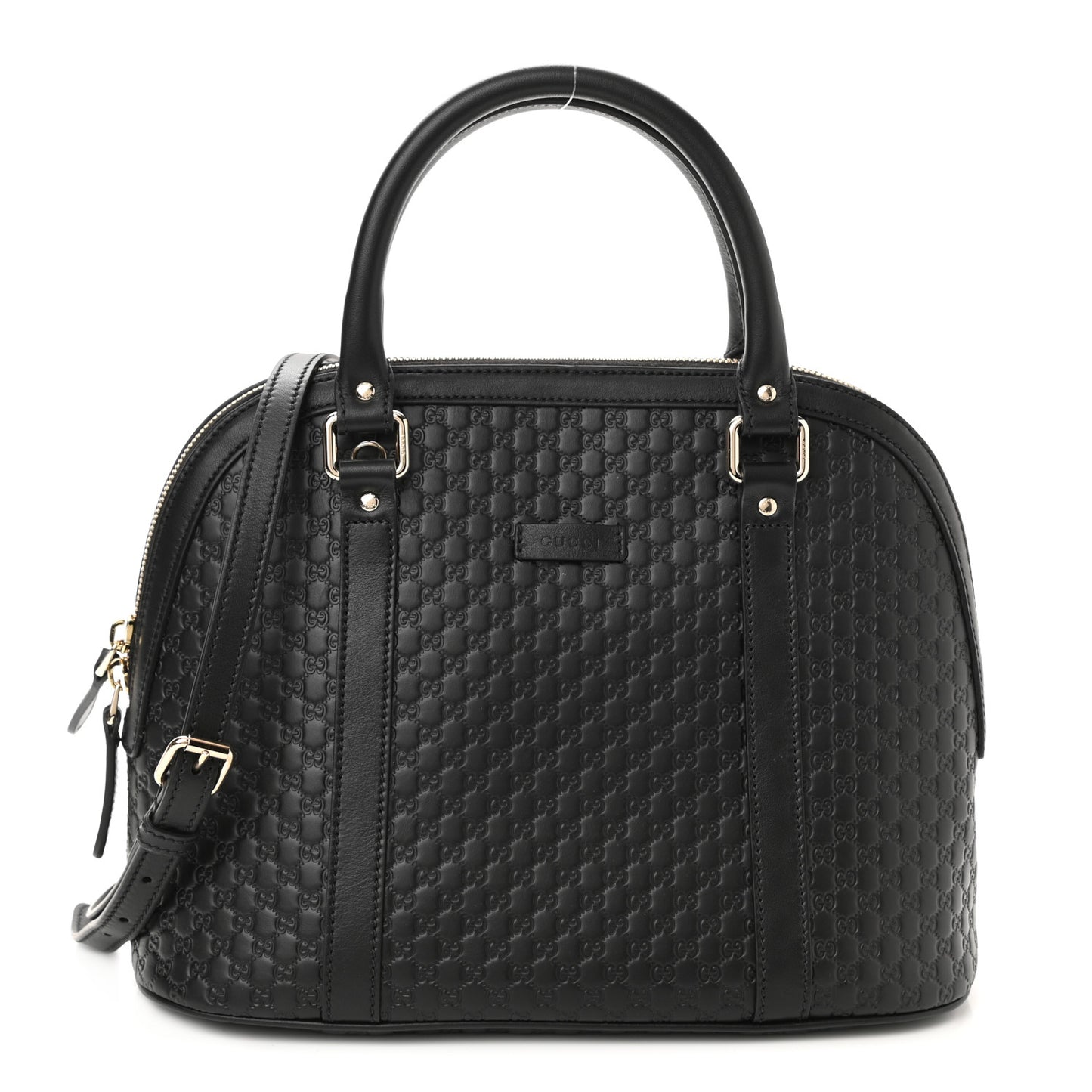 Microguccissima Medium Dome Bag Black