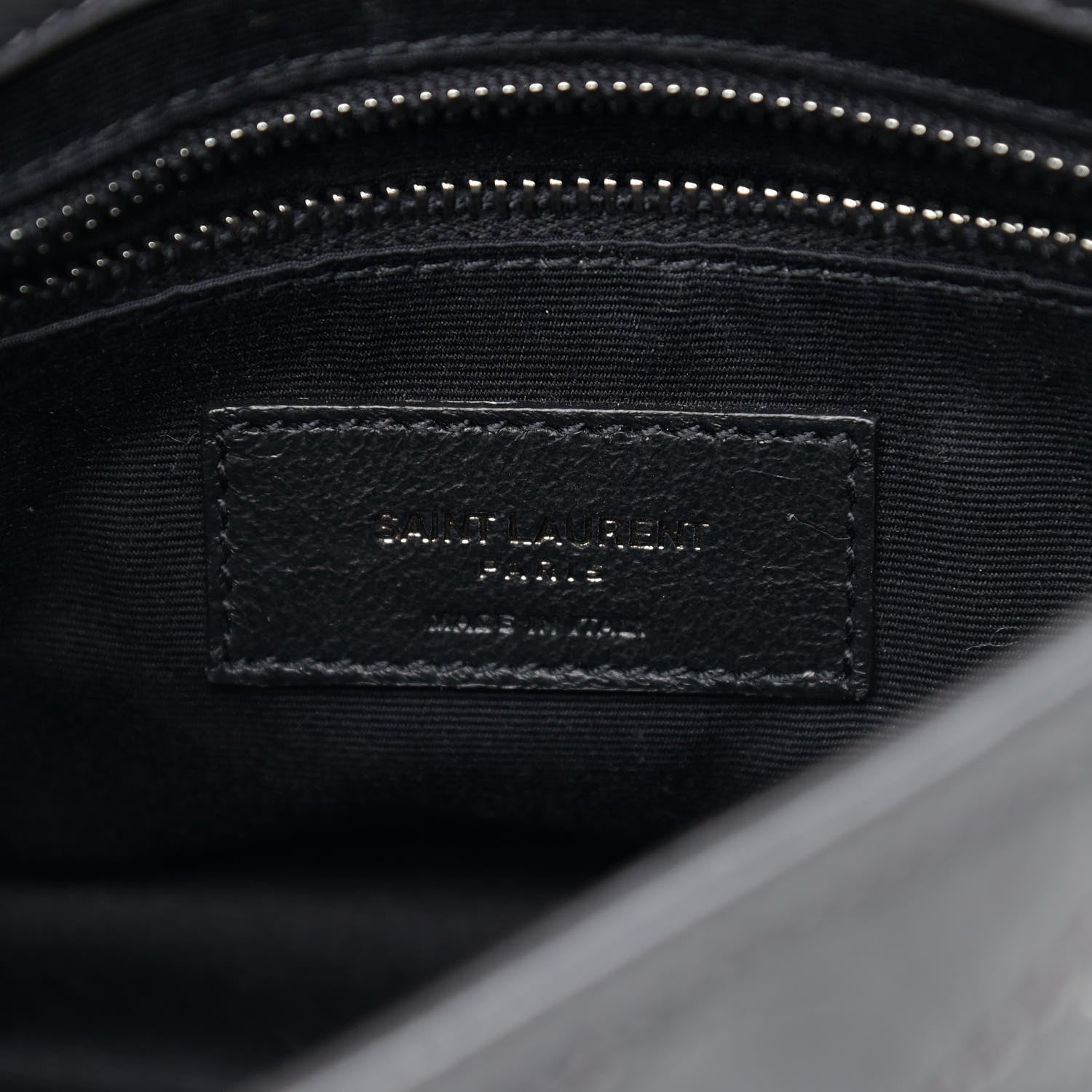 Saint Laurent Crinkled Calfskin Matelasse Monogram Niki Chain Wallet Fog 5 of 8