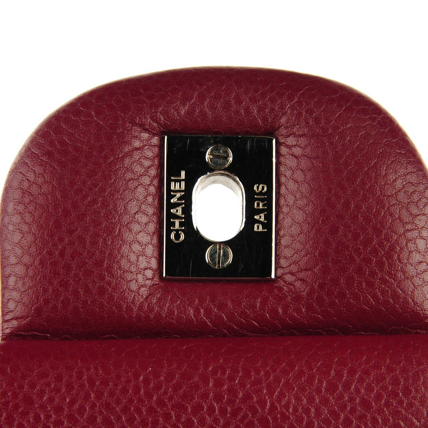 Chanel Caviar Maxi Single Flap Dark Red 8 of 9