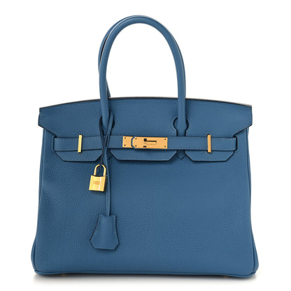 Hermes Togo Birkin 30 Bleu Azur 1 of 12
