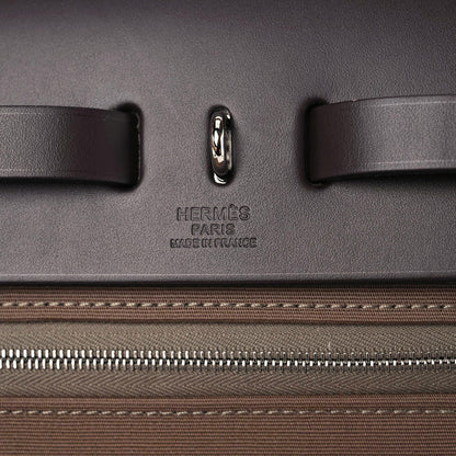 Hermes Toile Officier Vache Hunter Verso Herbag Zip Retourne PM 31 Dune Etoupe Ebene 6 of 10
