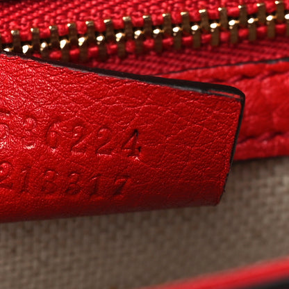 Gucci Pebbled Calfskin Medium Soho Flap Crossbody Vibrant Red 7 of 9