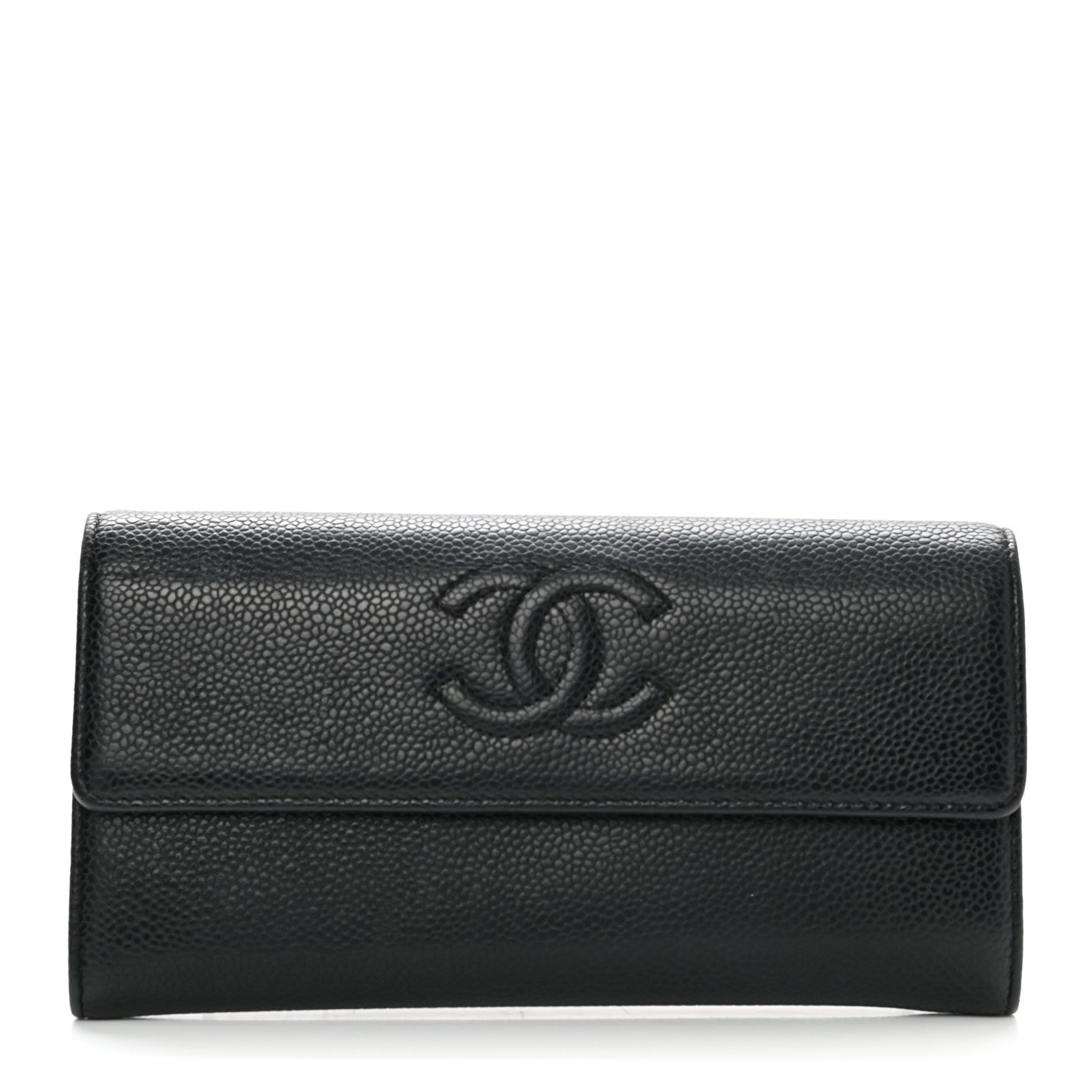 Chanel Caviar Timeless CC Large Gusset Flap Wallet Black 1 of 10