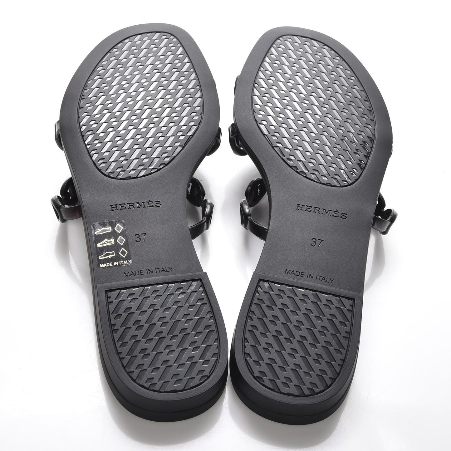 Rubber Chaine d'Ancre Rivage Sandals 37 Black