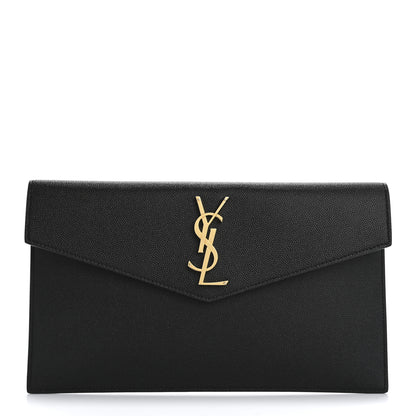 Saint Laurent Grain De Poudre Uptown Pouch Black 1 of 10
