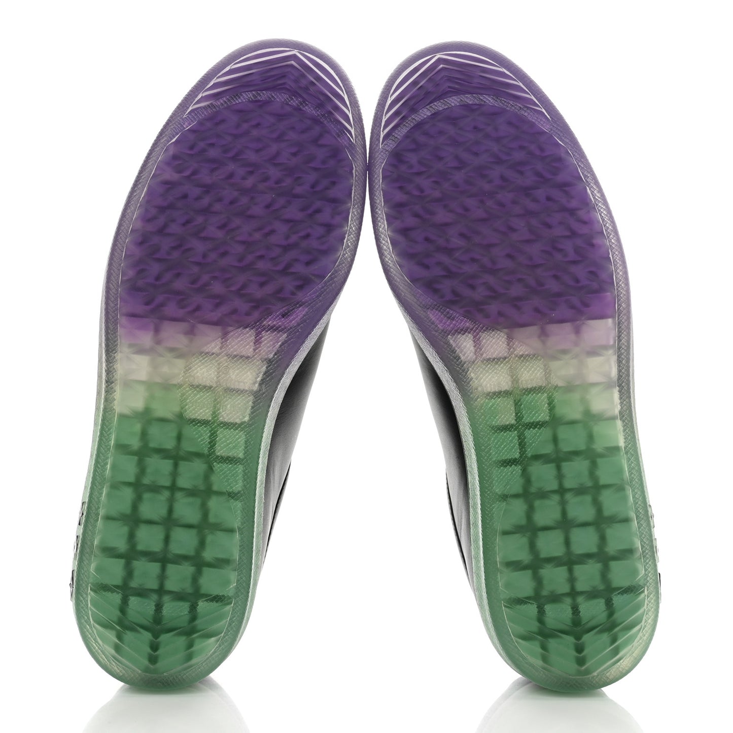 Calfskin Mens Luxembourg Samothrace Sneakers 7.5 Black Purple Green