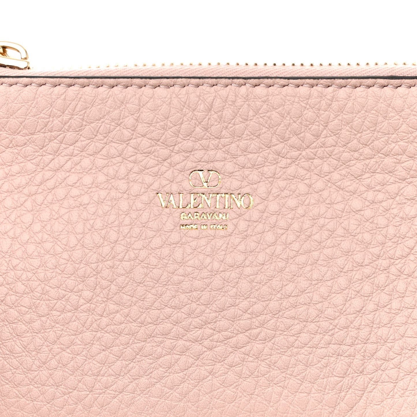 Grained Calfskin Small Rockstud Flip Lock Tote Black Rose Quartz