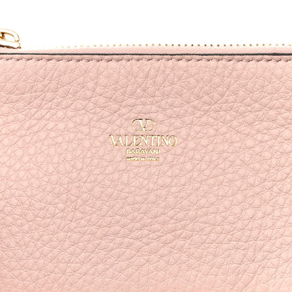Valentino Garavani Grained Calfskin Small Rockstud Flip Lock Tote Black Rose Quartz 7 of 11