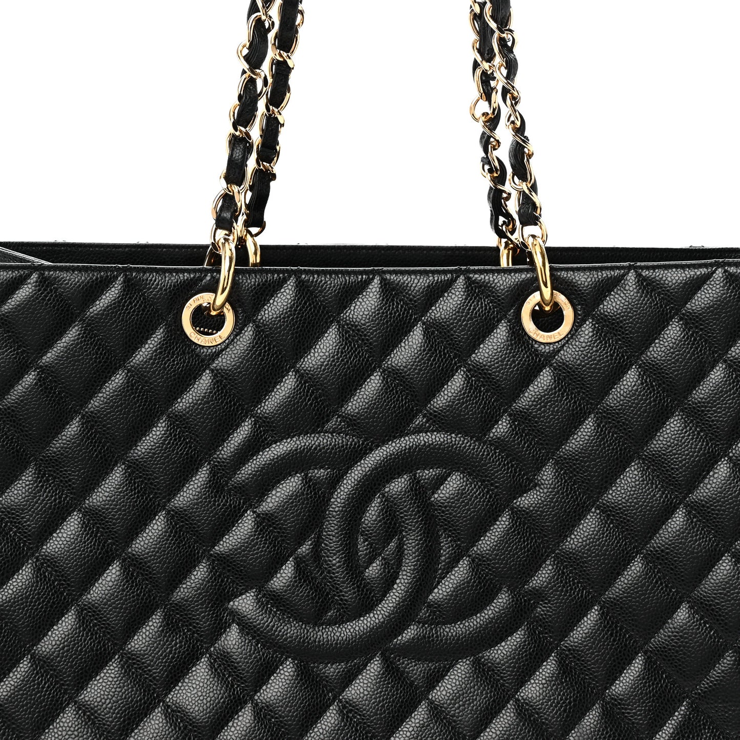 Caviar Quilted XL Grand Shopping Tote GST Black