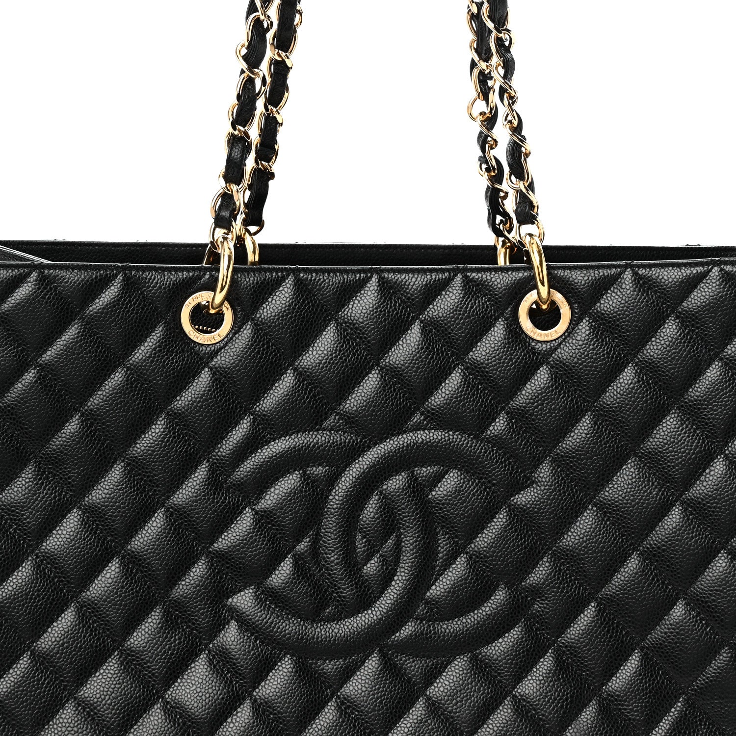 Chanel Caviar Quilted XL Grand Shopping Tote GST Black 8 of 10