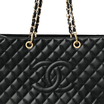 Chanel Caviar Quilted XL Grand Shopping Tote GST Black 8 of 10