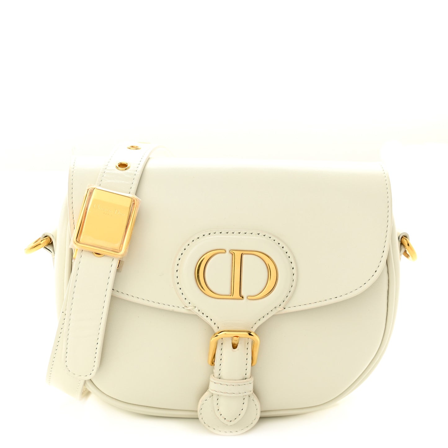 Box Calfskin Small Bobby Bag White