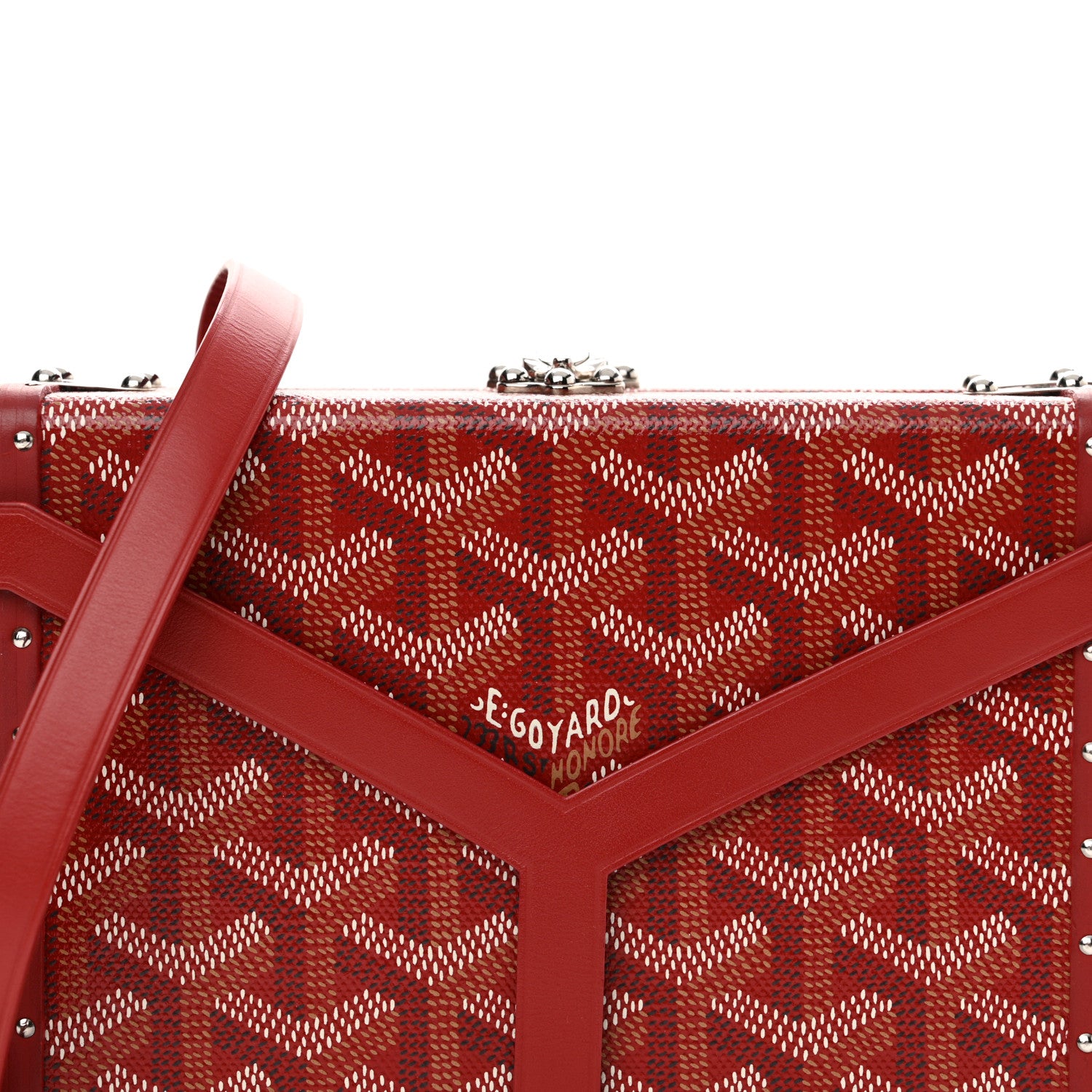 Goyard Goyardine Minaudiere Trunk Bag Red 8 of 10