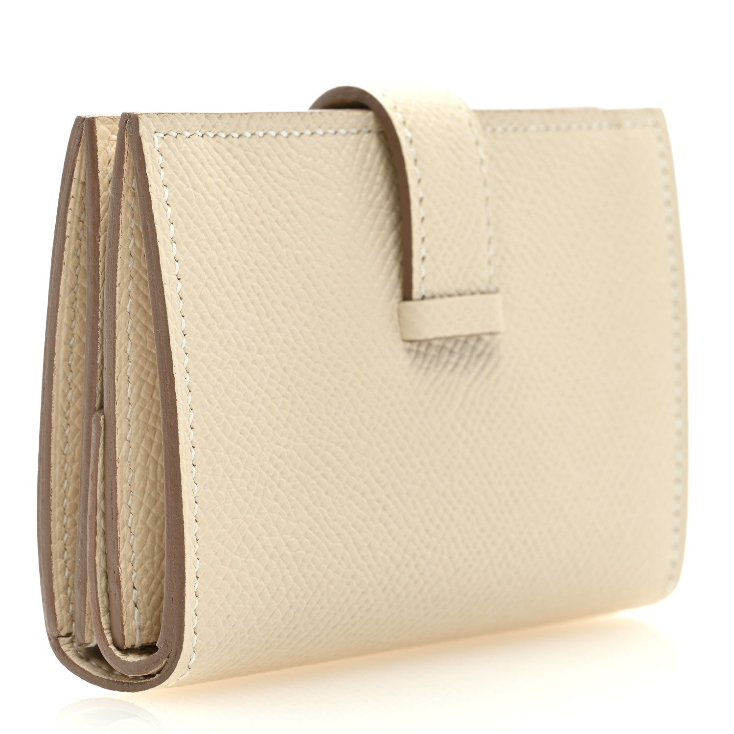 Hermes Epsom Mini Bearn Wallet Craie 3 of 6