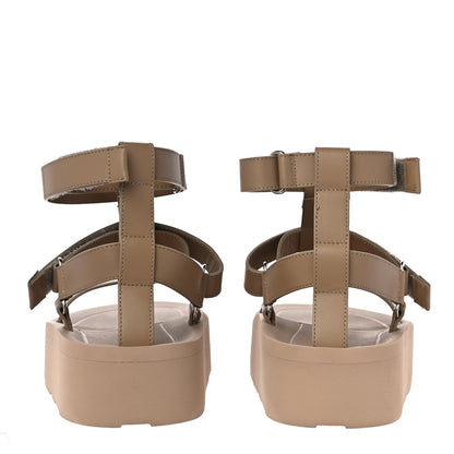 Hermes Calfskin Womens Enid Sandals 38 Argile 4 of 10