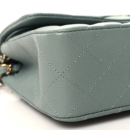 Chanel Caviar Quilted Small Double Flap Light Blue 9 of 11