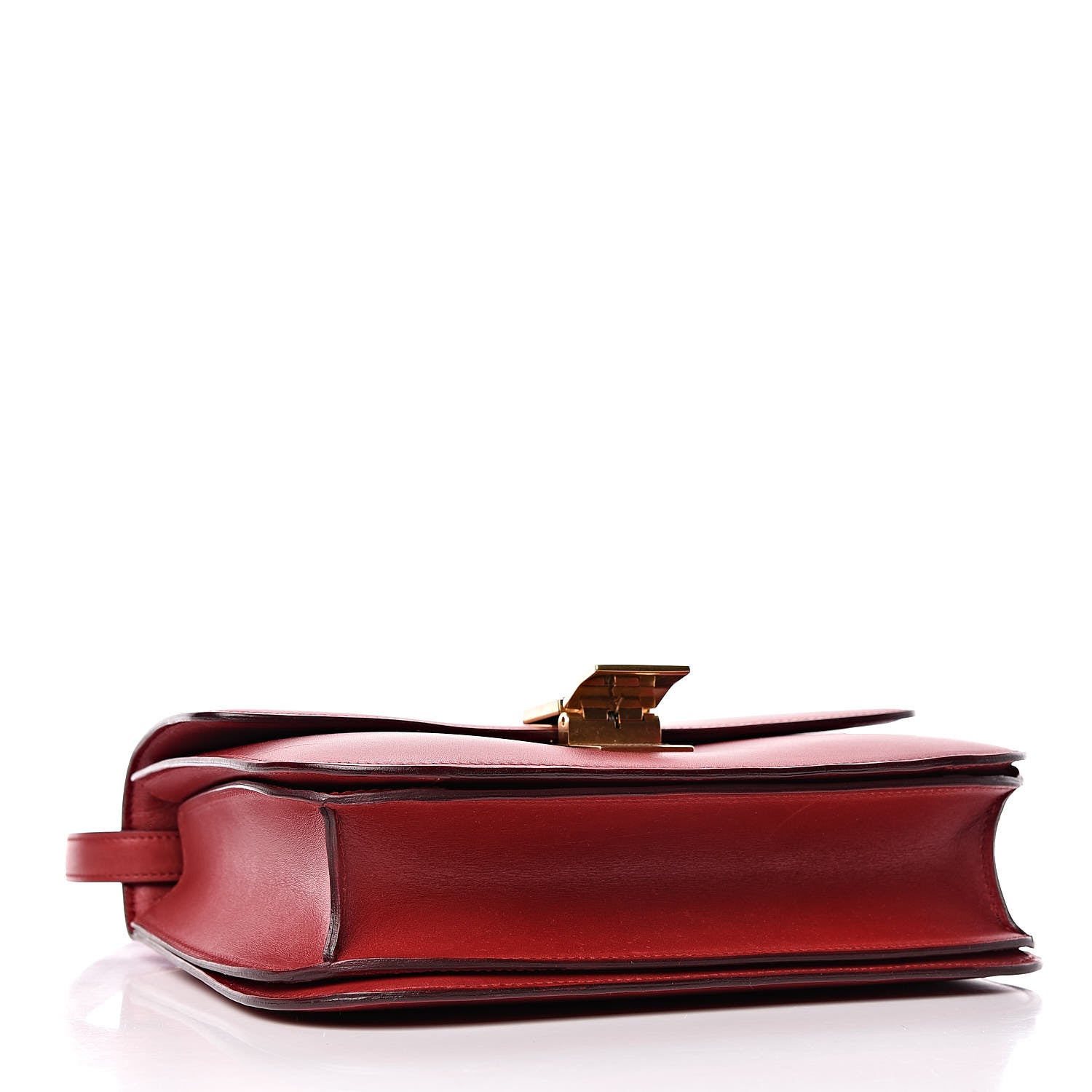 Celine Box Calfskin Medium Classic Box Flap Bag Red 4 of 12