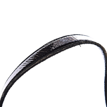 Saint Laurent Crocodile Embossed Patent Large Muse Black 14 of 17