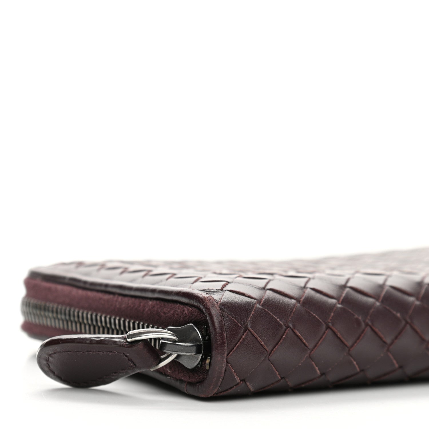 Bottega Veneta Nappa Intrecciato Zip Around Wallet Aubergine 8 of 10