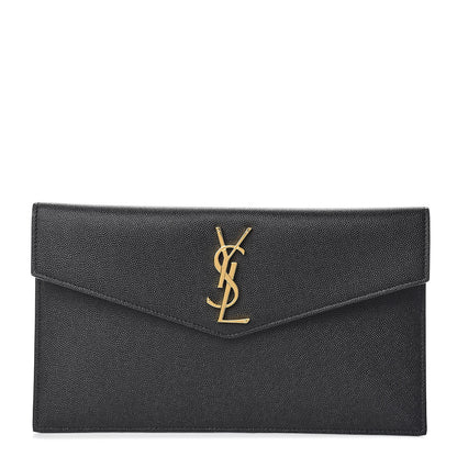 Saint Laurent Grain De Poudre Uptown Pouch Black 1 of 7