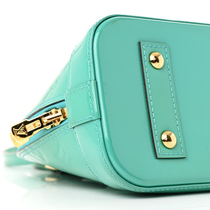 Louis Vuitton Vernis Alma BB Blue Lagon 9 of 10