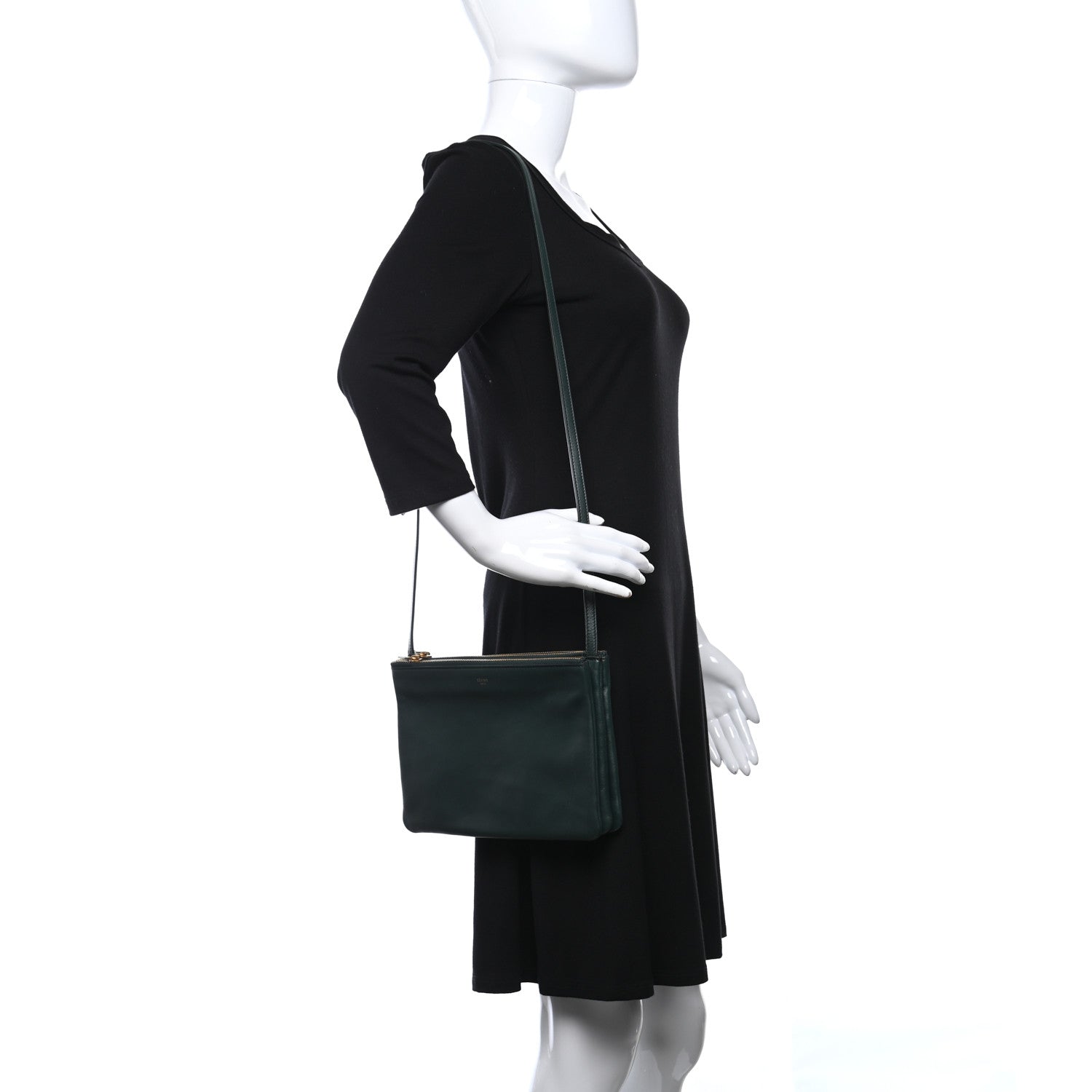 Celine Lambskin Large Trio Crossbody Bag Amazone 2 of 9