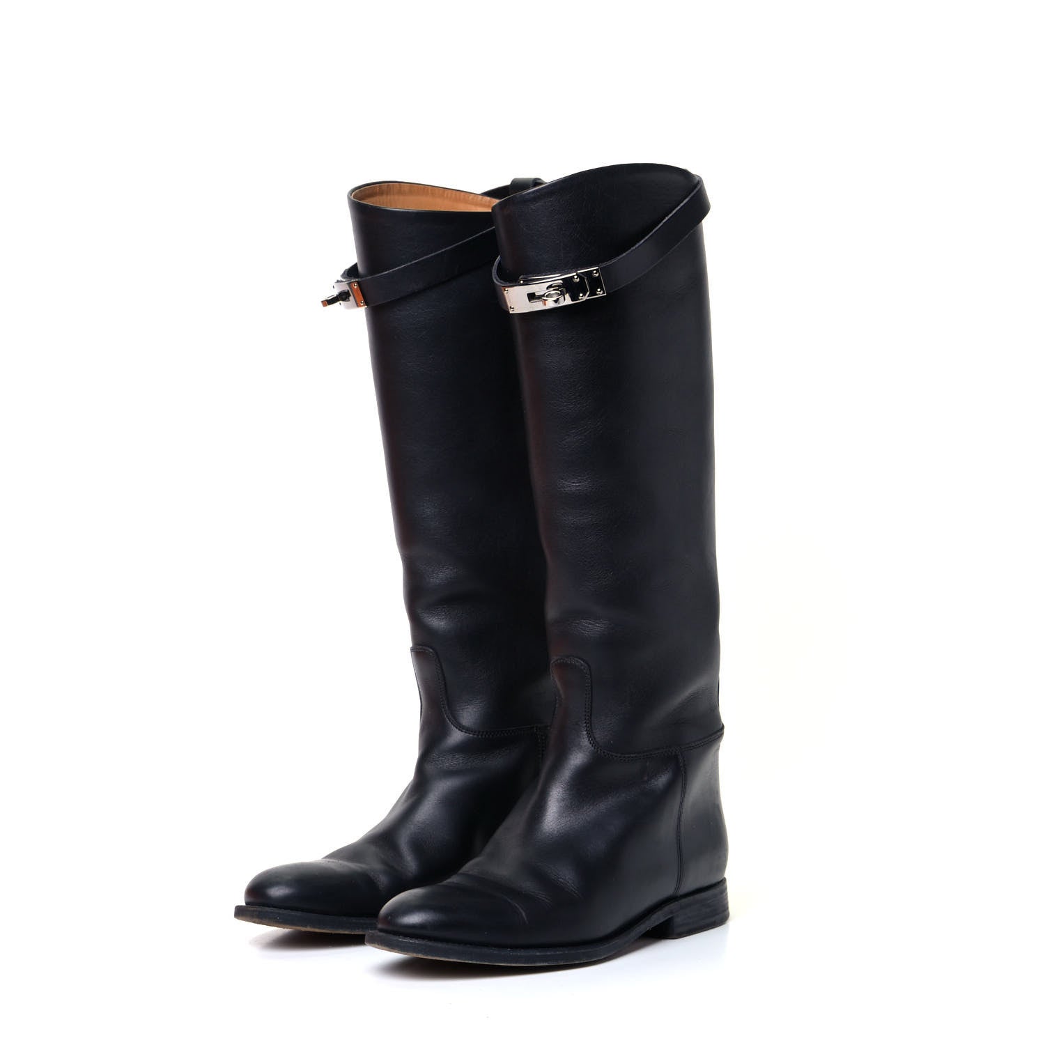 Hermes Box Kelly Jumping Boots 35 Black 3 of 9