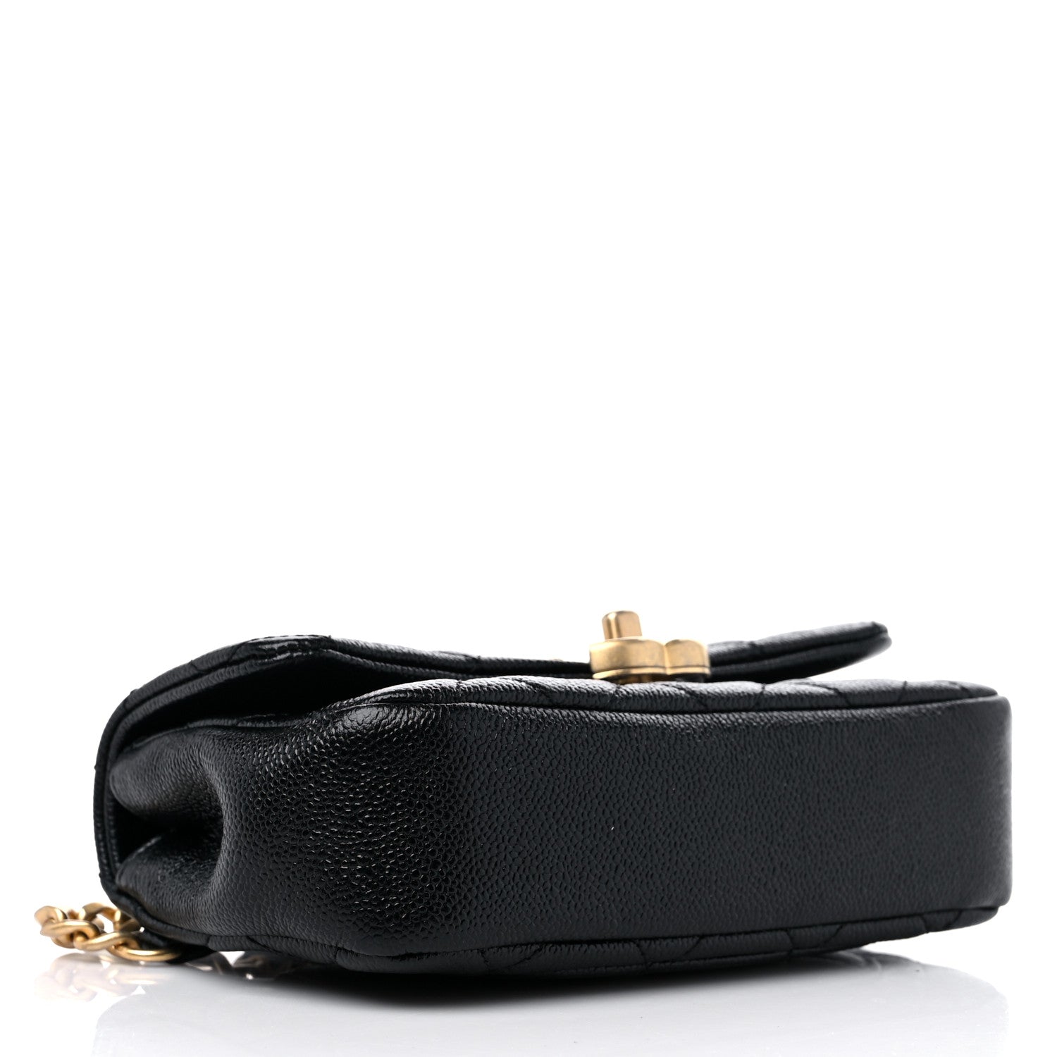 Chanel Caviar Quilted Chain Melody Waist Belt Bag Black 3 of 9