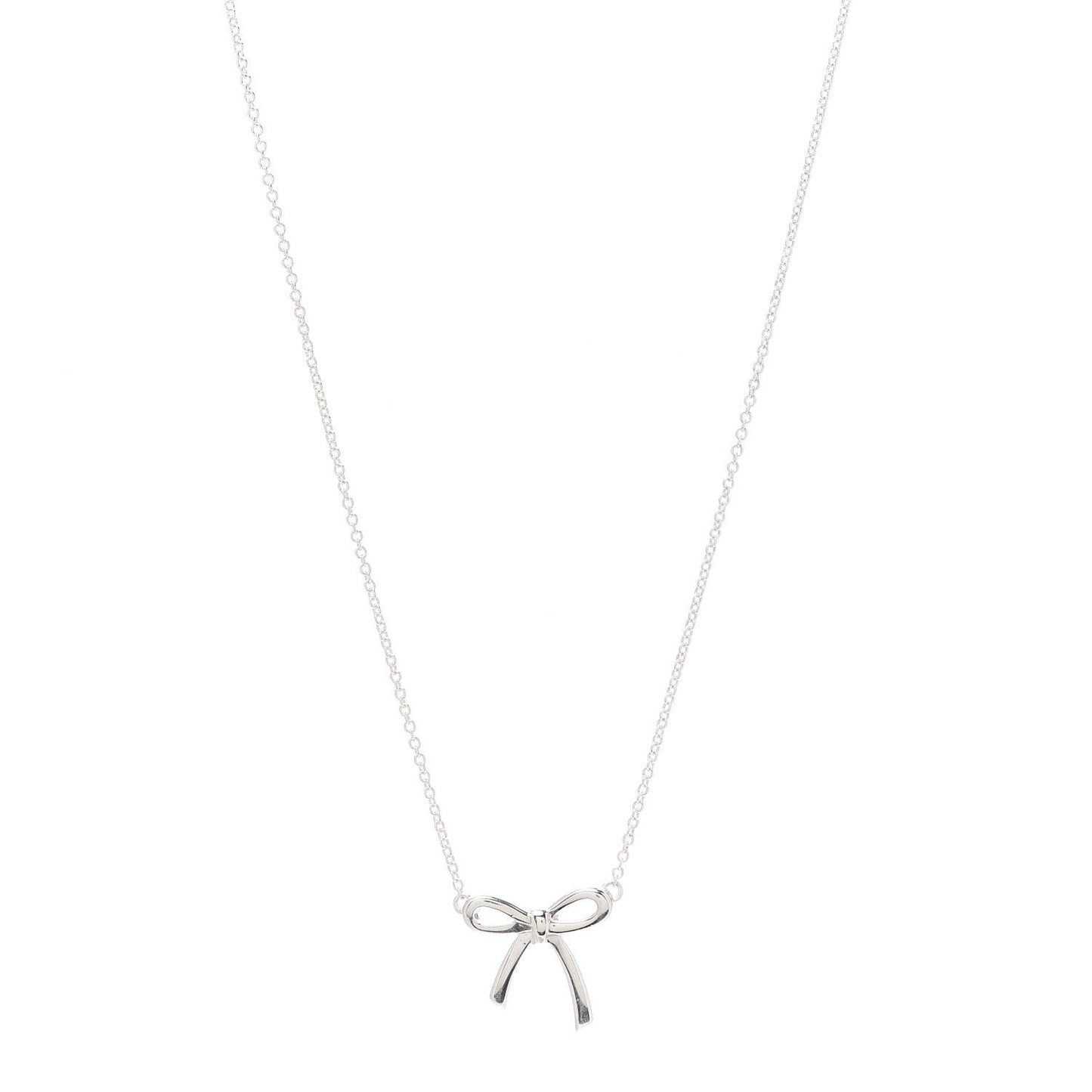 Sterling Silver Bow Pendant Necklace