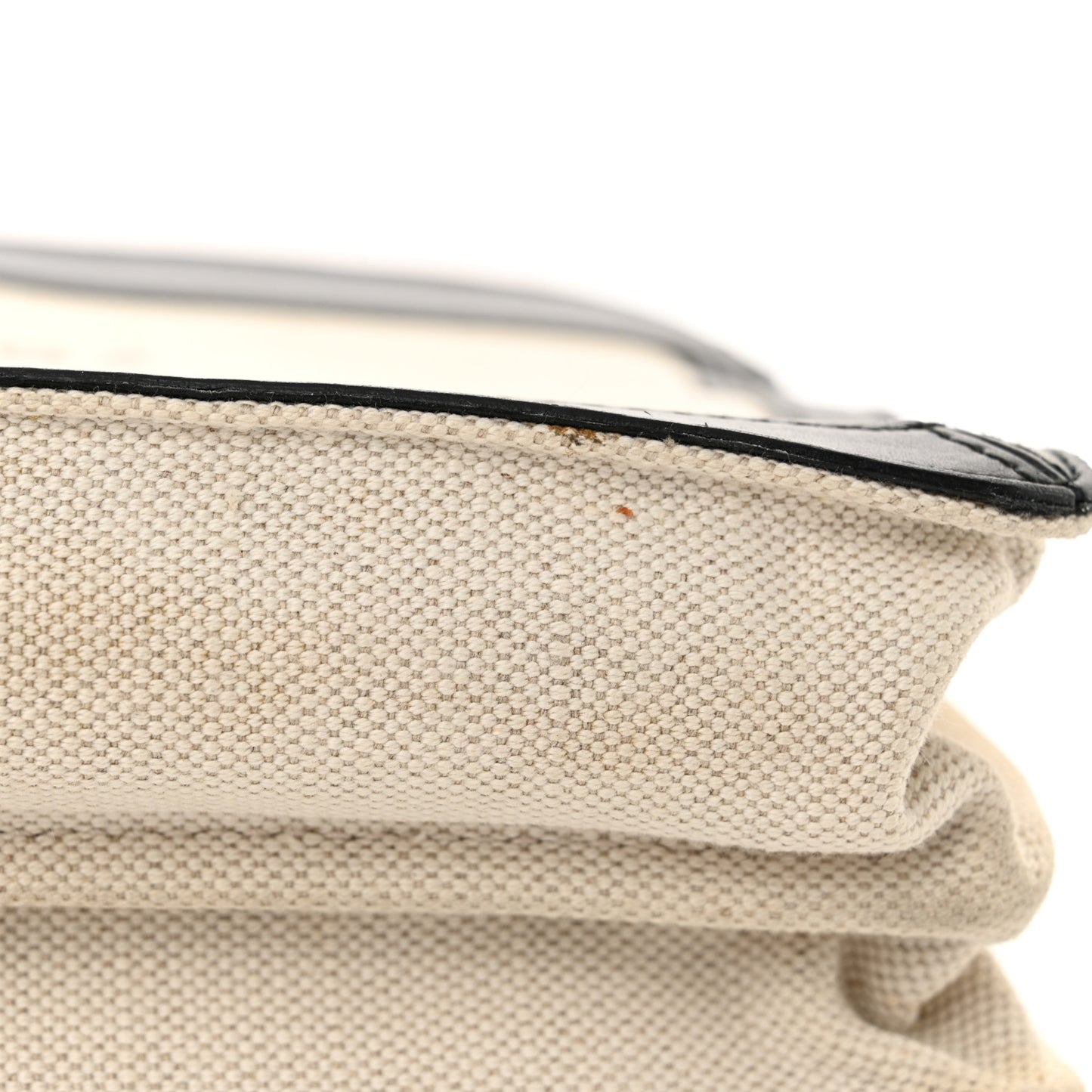 Cotton Canvas Pochette Crossbody Bag Black