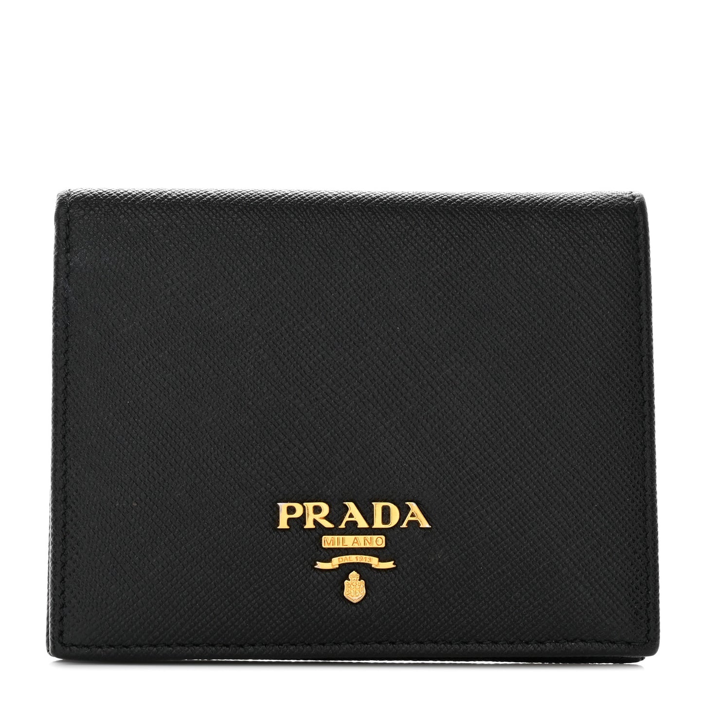 Saffiano Triangle Bi-Fold Wallet Black