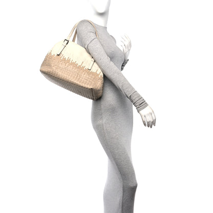 Bottega Veneta Nappa Intrecciato Medium Flow Wave Tote Mink Mist 2 of 10