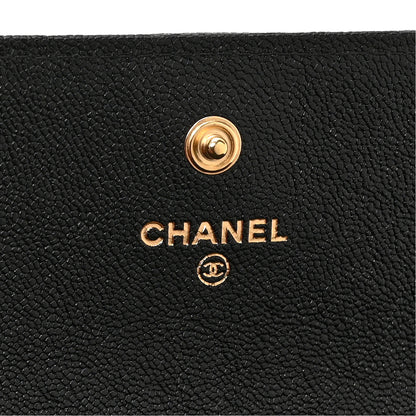Chanel Caviar Quilted Large Boy Gusset Flap Wallet Black 6 of 11