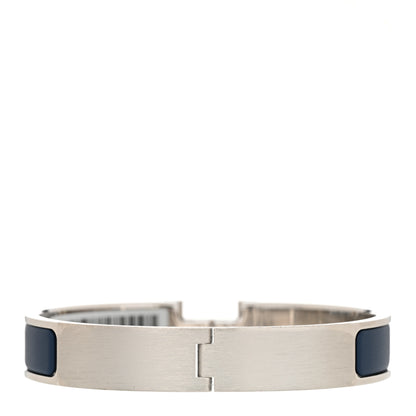 Hermes Matte Enamel Narrow Clic Clac HH Bracelet Bleu Biarritz 3 of 5