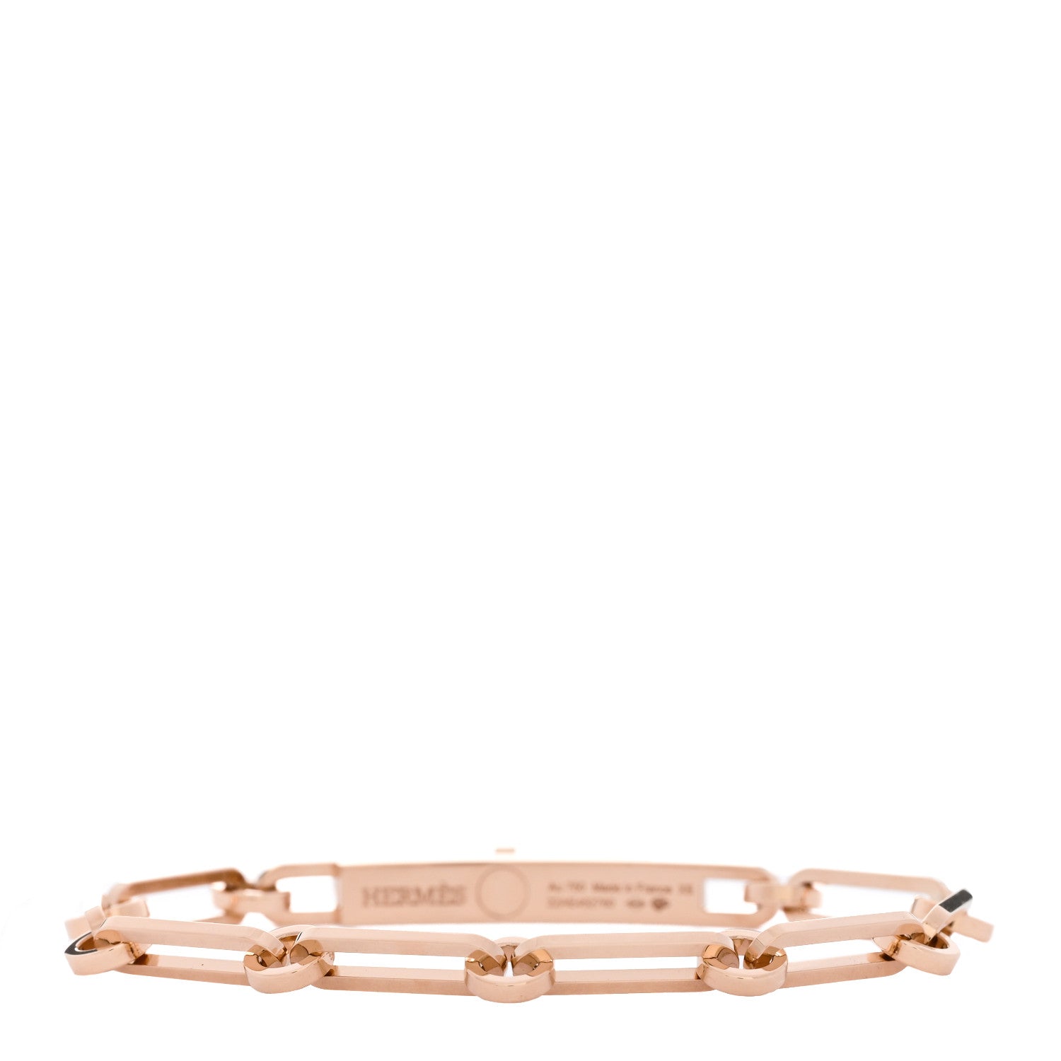 Hermes 18K Yellow Gold Diamond PM Kelly Chaine Bracelet XS 2 of 4