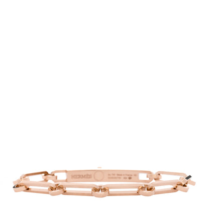 Hermes 18K Yellow Gold Diamond PM Kelly Chaine Bracelet XS 2 of 4