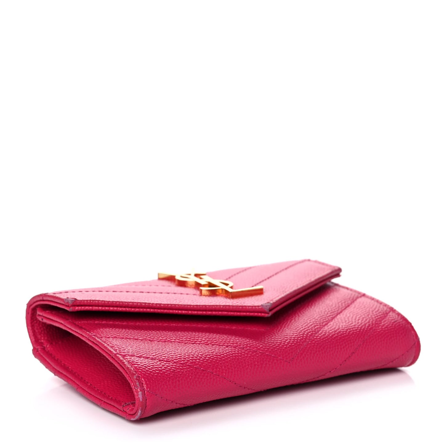 Grain De Poudre Matelasse Chevron Small Monogram Envelope Wallet Bubblegum