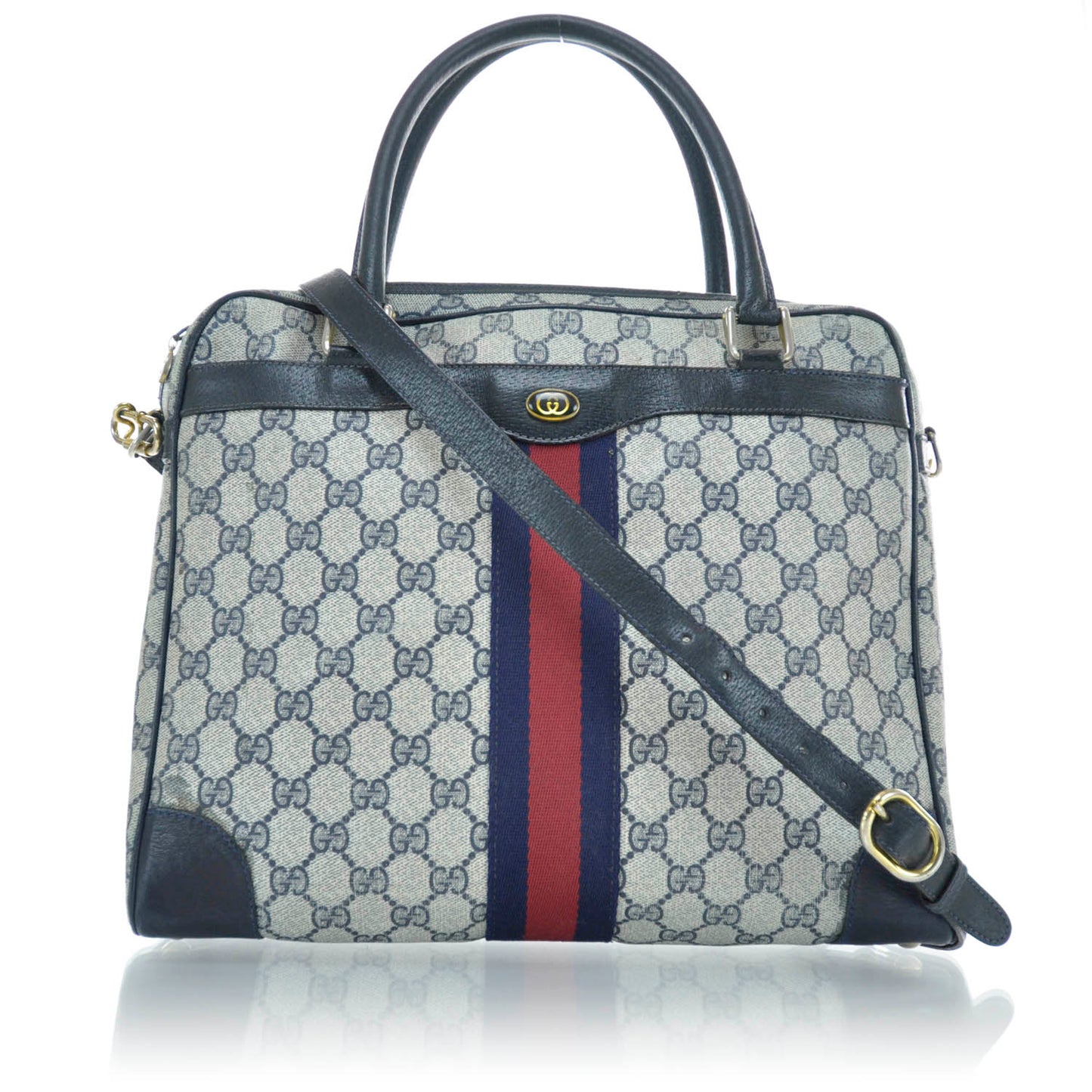 Monogram Web Tote Navy