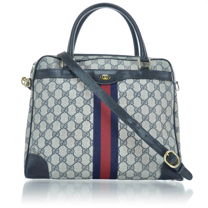Gucci Monogram Web Tote Navy 1 of 9
