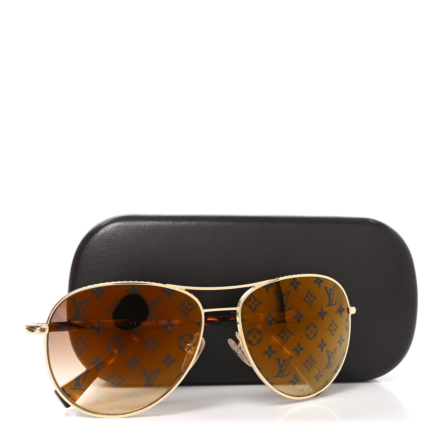 Louis Vuitton Conspiration Pilote Sunglasses Z0164U Gold 7 of 7