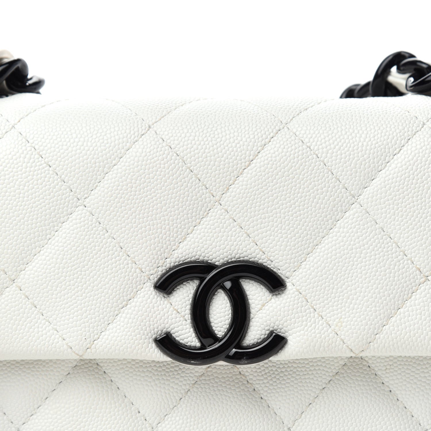 Chanel Caviar Quilted My Everything Small Flap White Black 10 of 10