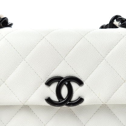 Chanel Caviar Quilted My Everything Small Flap White Black 10 of 10