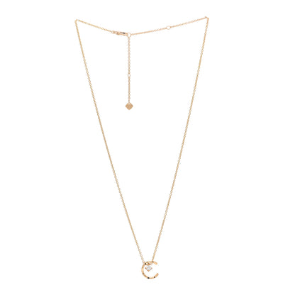 Chanel 18K Yellow Gold Diamond Coco Crush C Necklace 3 of 7